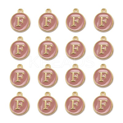 Golden Plated Alloy Enamel Charms ENAM-S118-07F-1