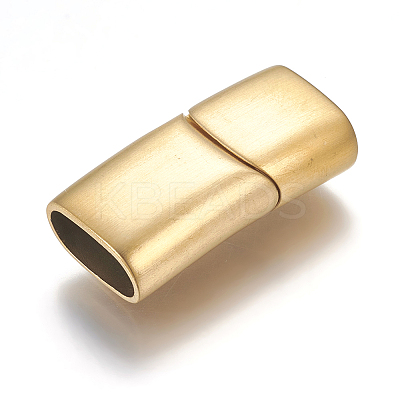 304 Stainless Steel Magnetic Clasps with Glue-in Ends STAS-P224-01G-1