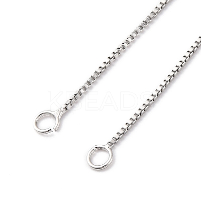 1MM Brass Box Chain Necklace Making NJEW-D302-79P-1