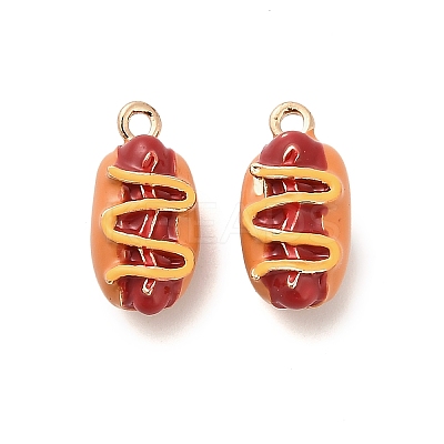 Alloy Enamel Pendants X-PALLOY-R155-01G-07-1