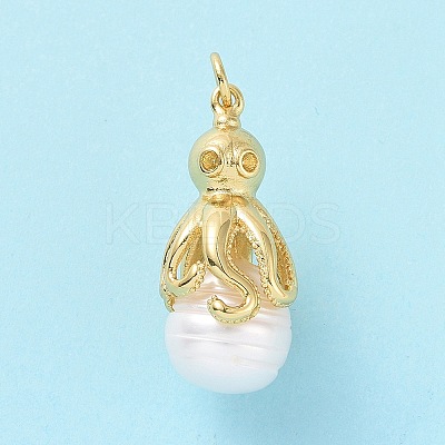 Shell Pearl Pendants KK-C004-10G-1