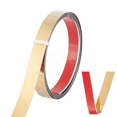Self-Adhesive 201 Stainless Steel Mirror-Like Finish Molding Trim STAS-WH0033-51B-G-1