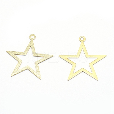 Brass Pendants KK-P155-11G-NR-1