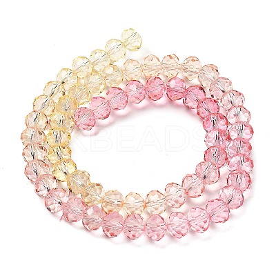 Transparent Painted Glass Beads Strands X1-DGLA-A034-T6mm-A09-1