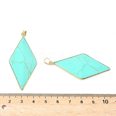 Synthetic Turquoise Faceted Big Pendants G-L623-04G-03-1