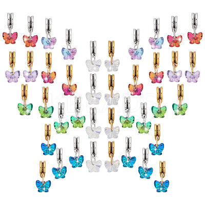 40Pcs 10 Styles Glass European Dangle Charms PALLOY-PH01829-1