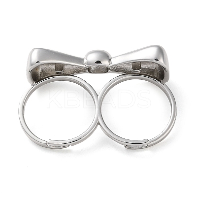 Brass Open Cuff Rings RJEW-K266-17P-1