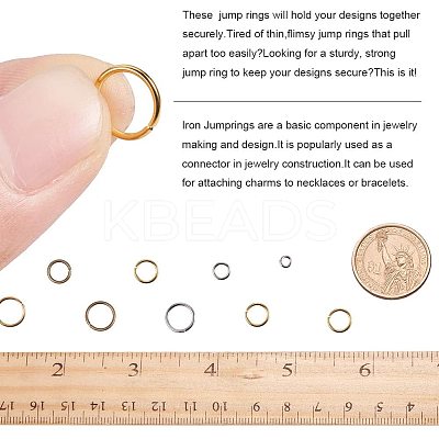 Brass Open Jump Rings KK-PH0034-93-1