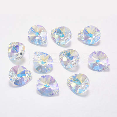 Faceted K9 Glass Rhinestone Charms RGLA-F053-C-001AB-1