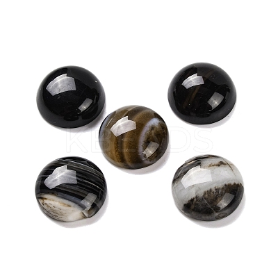 Natural Banded Agate(Dyed & Heated) Cabochons G-B085-02B-12-1
