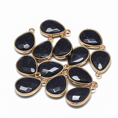 Synthetic Blue Goldstone Pendants G-T073-03O-1