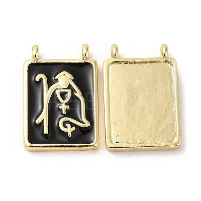 Eco-Friendly Brass Enamel Pendants KK-M246-17G-01-1