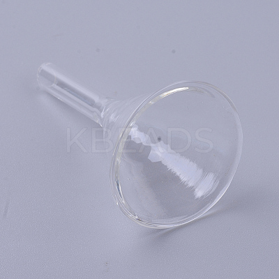 Transparent Glass Funnel Hopper AJEW-WH0104-45F-1