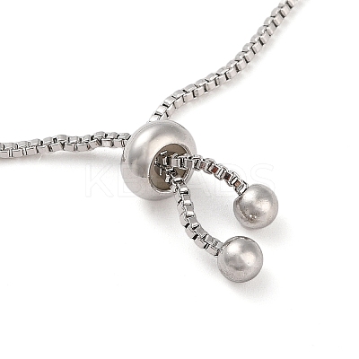 Alloy Crystal Rhinestone Box Chain Slider Bracelets LS-BJEW-F469-01P-1