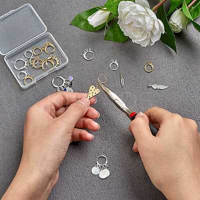 12Pcs 6 Style Brass Leverback & 4Pcs 2 Color Hoop Earring Findings FIND-SZ0002-66-1