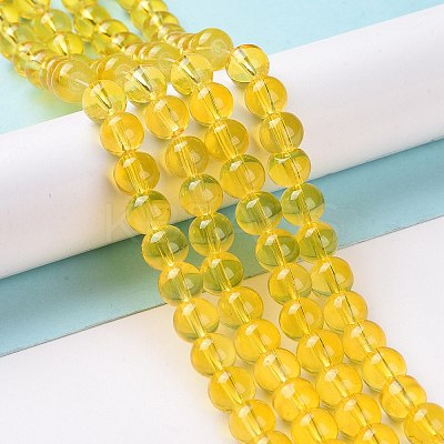 Baking Paint Glass Beads Strands X-DGLA-Q023-8mm-DB29-1