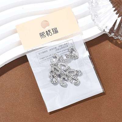 SHEGRACE Brass Micro Pave Clear Cubic Zirconia Pendants XGRQ29016-394P-C-1