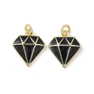 Brass Enamel Charms KK-Q039-05B-G-1