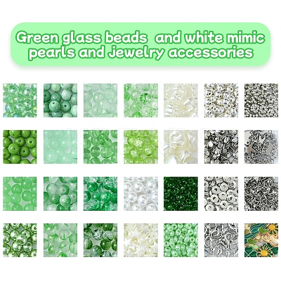 DIY Glass Beads Bracelets Jewelry Making Kit DIY-FS0007-69-1