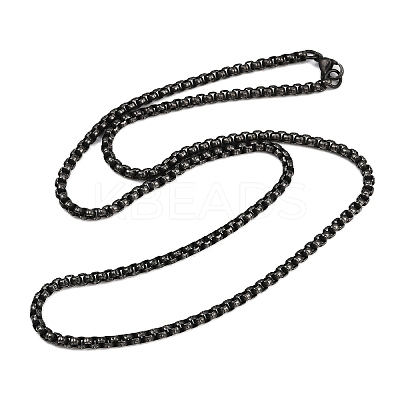 304 Stainless Steel Box Chain Necklaces STAS-O099-23AS-1-1