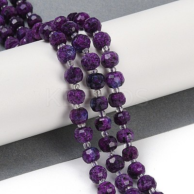 Natural Sesame Jasper Dyed Beads Strands G-H057-A21-03-1