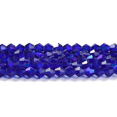 Transparent Electroplate Glass Beads Strands EGLA-A039-T4mm-L06-1