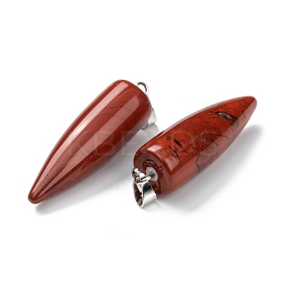Natural Red Jasper Pointed Pendants G-D040-01P-B03-1