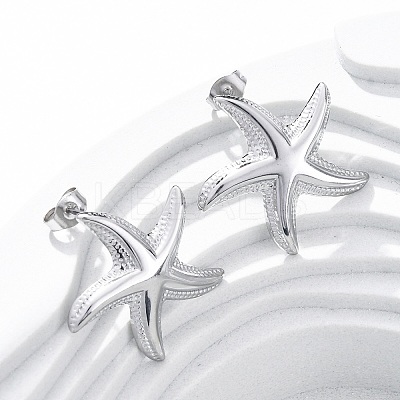 304 Stainless Steel Stud Earrings for Women LS-EJEW-K306-12P-1