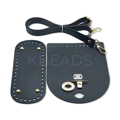 1 Bag Handmade PU Leather Crochet Shoulder Bag Accessories Kits DIY-CL0001-04A-1