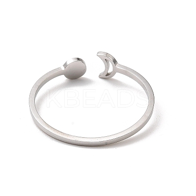 Non-Tarnish 304 Stainless Steel Open Cuff Rings RJEW-Q808-01C-P-1