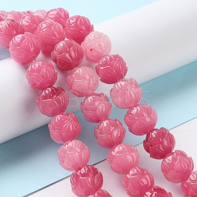 Carved Synthetic Coral Beads CORA-R021-07-1