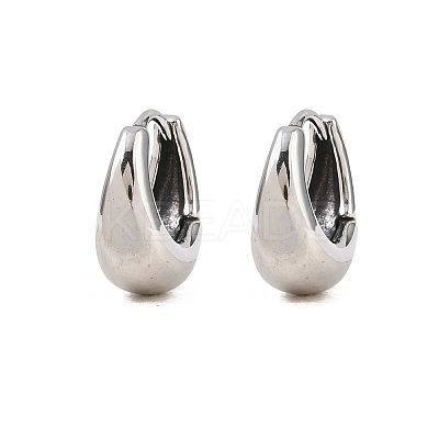 316 Surgical Stainless Hoop Earrings EJEW-C160-06A-P-1