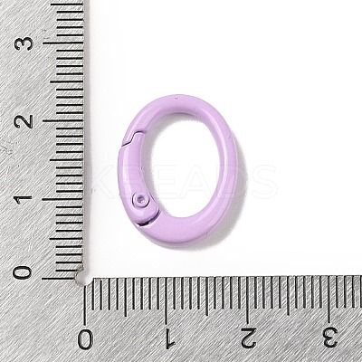 Spray Painted Alloy Spring Gate Rings AJEW-C035-01B-1