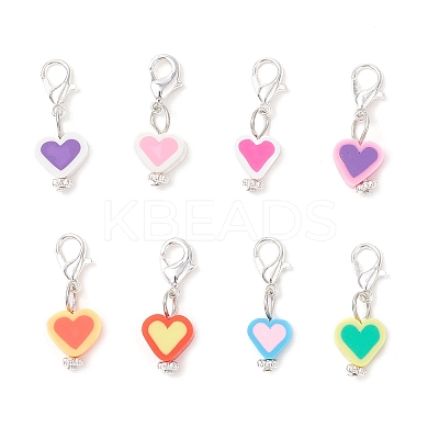 Polymer Clay Pendant Decorations HJEW-JM03949-S-1