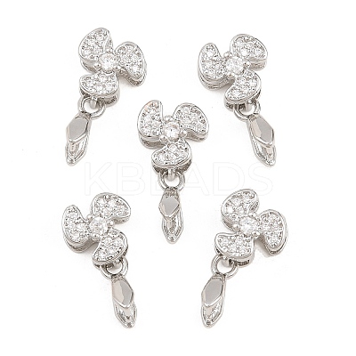 SHEGRACE Brass Micro Pave Cubic Zirconia Ice Pick Pinch Bails XGRQ5K901-828P-1
