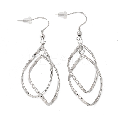 Tarnish Resistant 304 Stainless Steel Dangle Earrings EJEW-L215-47P-1