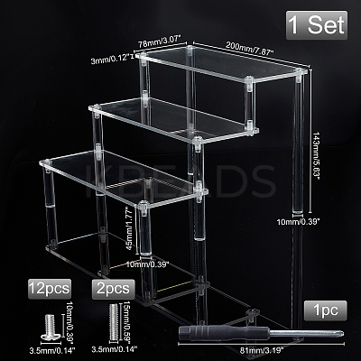Acrylic Multi-Storey Display Rack AJEW-WH0245-74-1