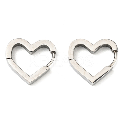 Tarnish Resistant 201 Stainless Steel Huggie Hoop Earrings EJEW-E602-04P-1