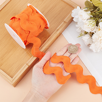 9 Yards Polyester Wavy Fringe Trim Ribbon OCOR-XCP0002-93A-1