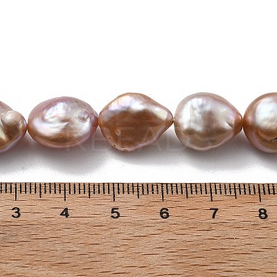 Natural Baroque Keshi Pearl Beads Strands PEAR-P064-08E-04E-1