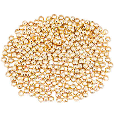 3Bags Brass Crimp Beads KK-BBC0026-09A-1