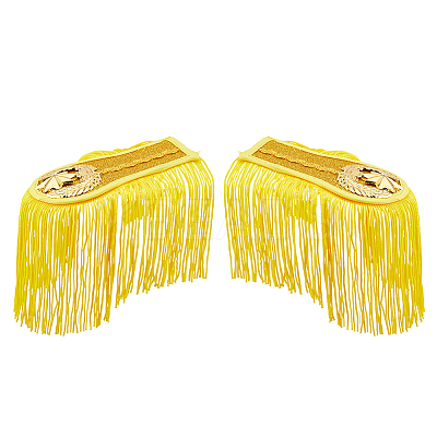 1 Pair Handmade Plastic with Polyester Tassel Epaulettes DIY-FH0007-12-1