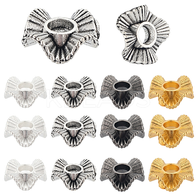 120Pcs 4 Colors Tibetan Style Alloy Beads FIND-SC0017-92B-1