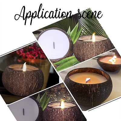 Coconut Candle Holder COCB-WH0001-01-1