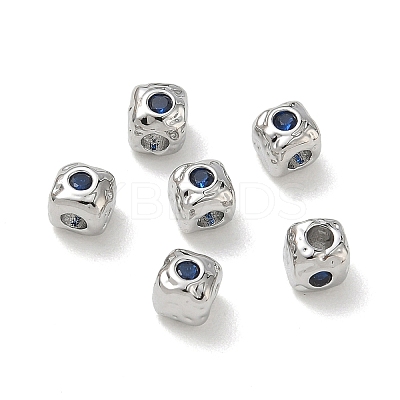 SHEGRACE Brass Cubic Zirconia Beads XGRQ4H909-682P-C-1