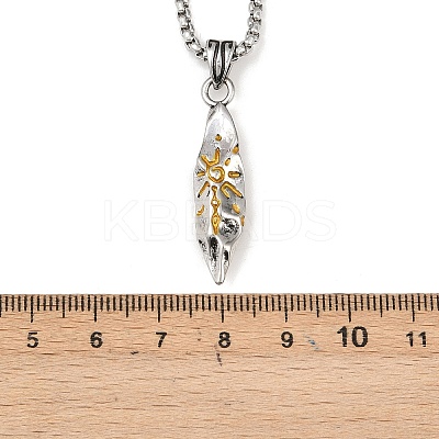Alloy Sun Totern Pendant Box Chain Necklaces LS-NJEW-Z101-02P-1