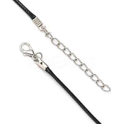 Waxed Cord Necklace Making with Iron Findings LS-NJEW-R229-2.0mm-1