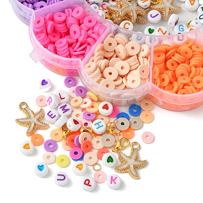 Handmade Polymer Clay Heishi Bead DIY Jewelry Kits DIY-FS0006-66A-1