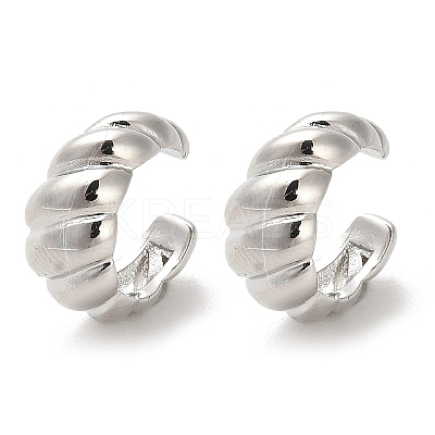 Brass Cuff Earrings EJEW-L270-001P-1