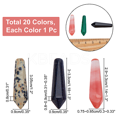 Beads 20Pcs 20 Style Natural & Synthetic Gemstone Beads G-NB0003-02-1